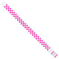 Pink Checkerboard Tyvek Wristbands 500/Case K395903