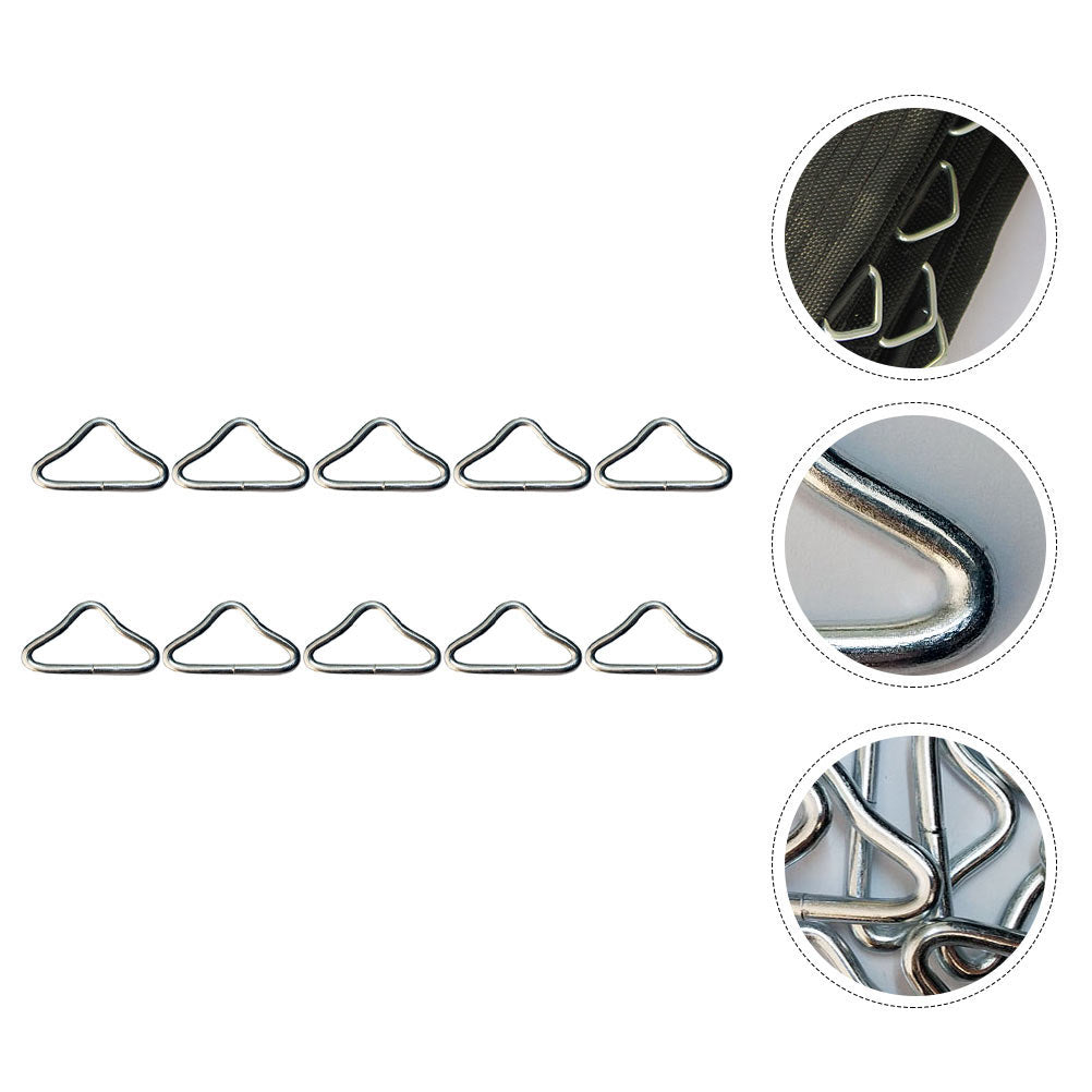 20pcs Trampoline Bungee Bed Mesh Cloth Buckle Triangle Ring Parts I17210