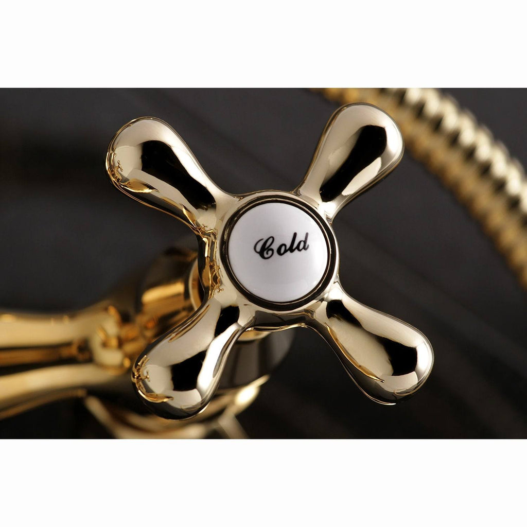 Brushed Nickel Clawfoot Tub Faucet with Hand Shower D9559