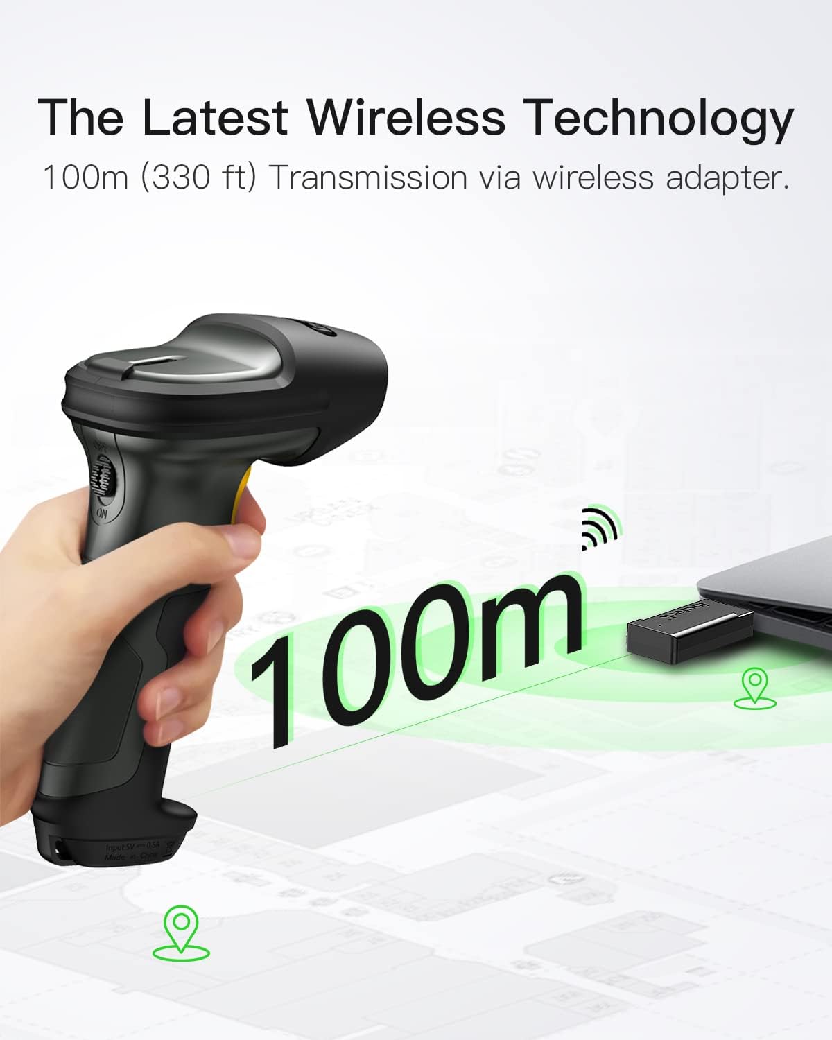 Wireless Barcode Scanner with Bluetooth Adapter A860826
