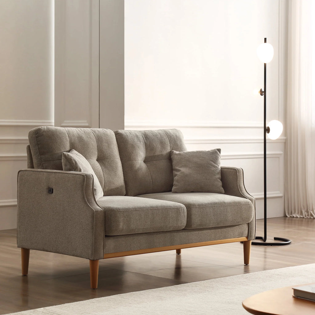 Cream 2 Seater Loveseat with Waterproof Fabric N547