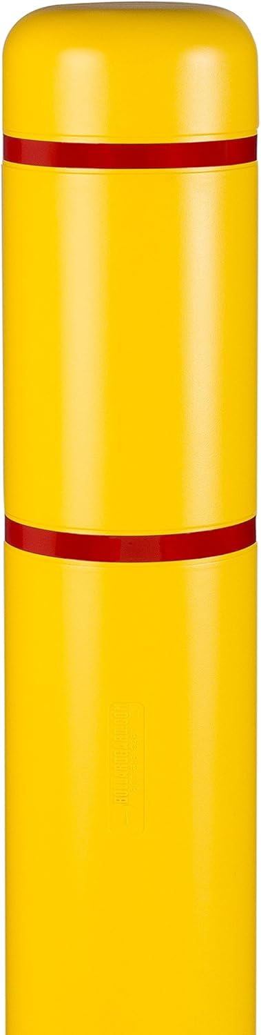 Yellow White Reflective Bollard Cover Pack of 2 D6836