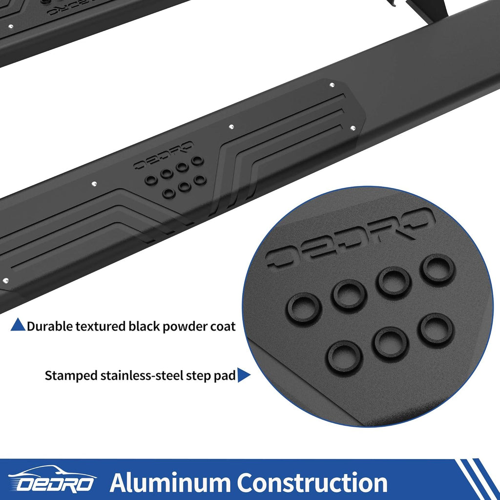 Black Textured Aluminum Running Boards S423593