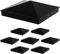 Black 12 Pack Aluminum Pyramid Post Cap Cover Z600912