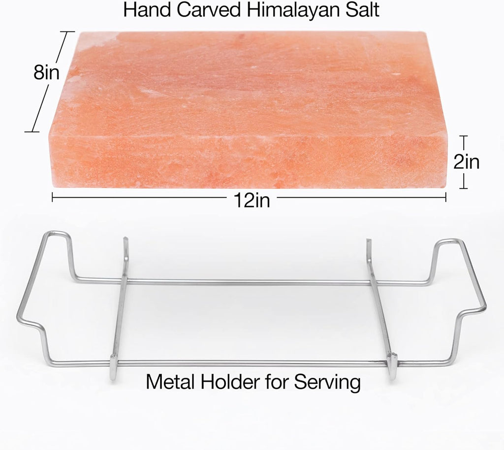 Himalayan Salt Block with Stainless Steel Holder Q303