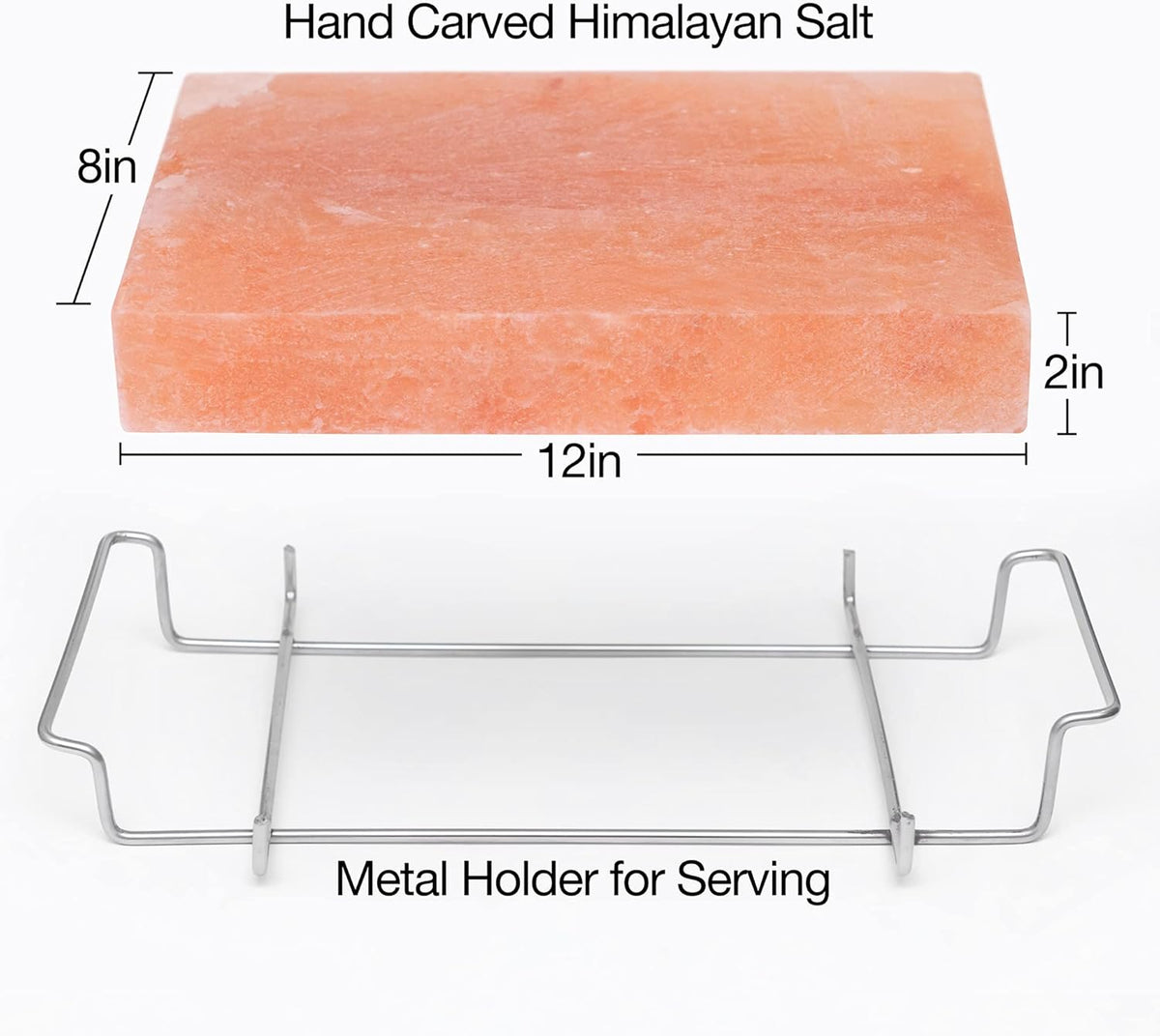 Himalayan Salt Block with Stainless Steel Holder Q303