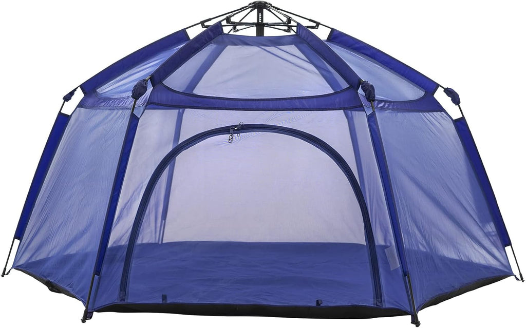 Navy Pop Up Play Tent Playhouse Play Yard 7'x7'x44H P45890