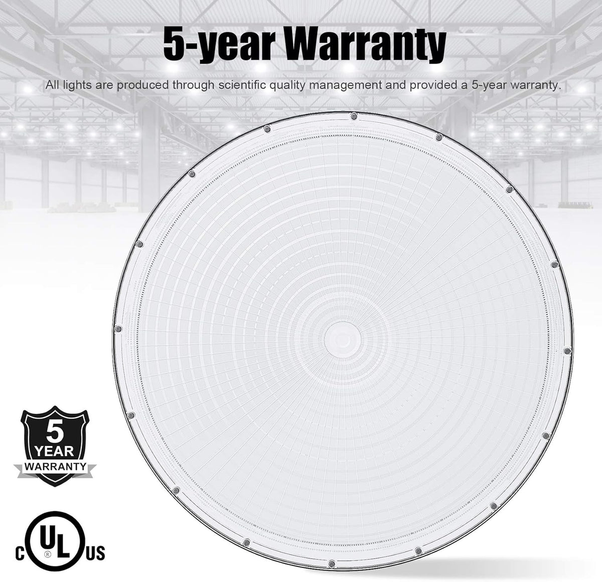 200W UFO LED High Bay Light with 110V Plug, 5000K Daylight T797