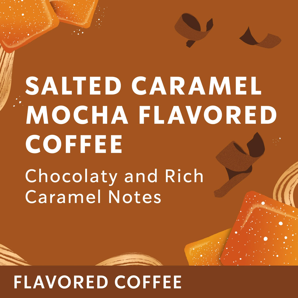 Salted Caramel Mocha Ground Coffee, 100% Arabica, 11 Oz V790663