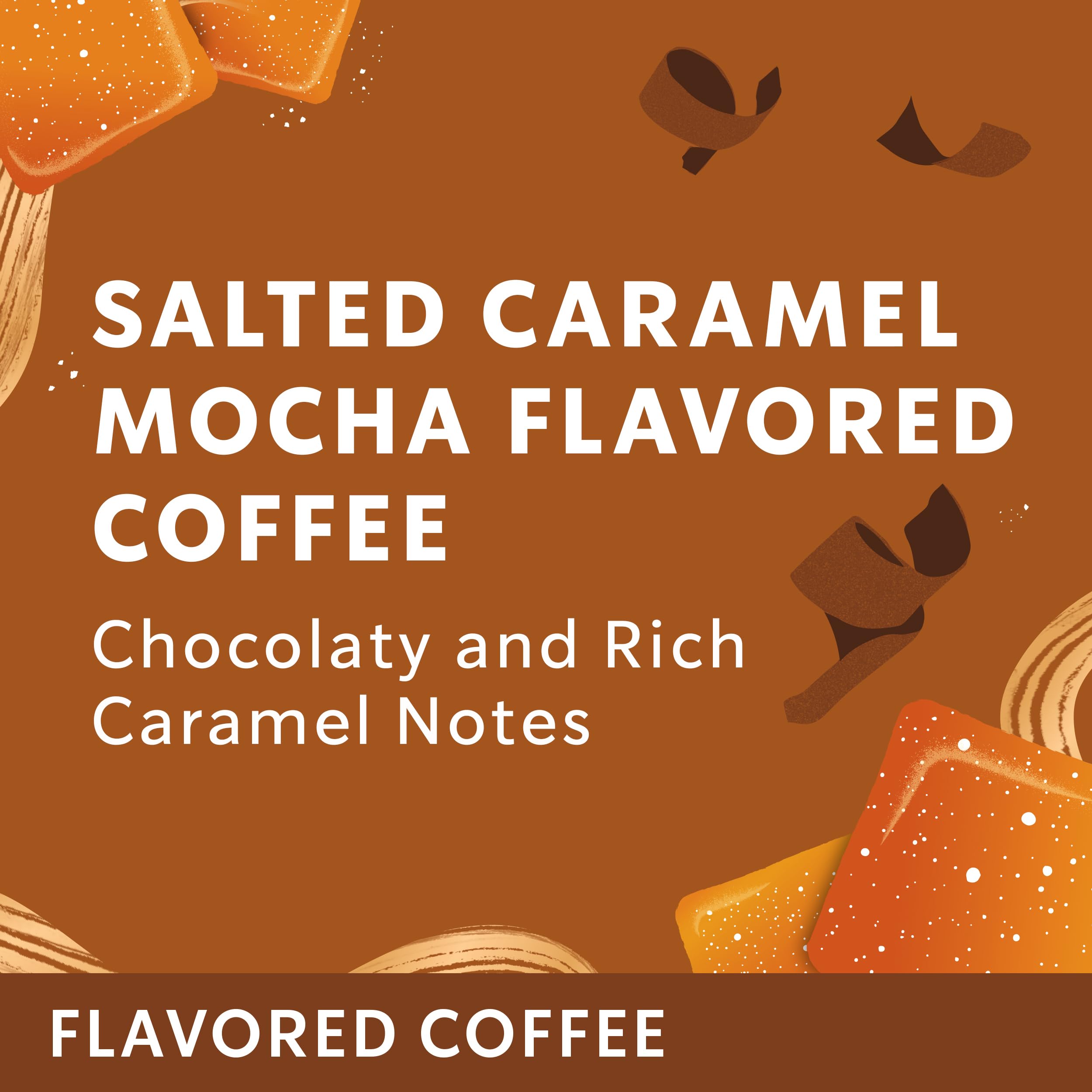 Salted Caramel Mocha Ground Coffee, 100% Arabica, 11 Oz V790663