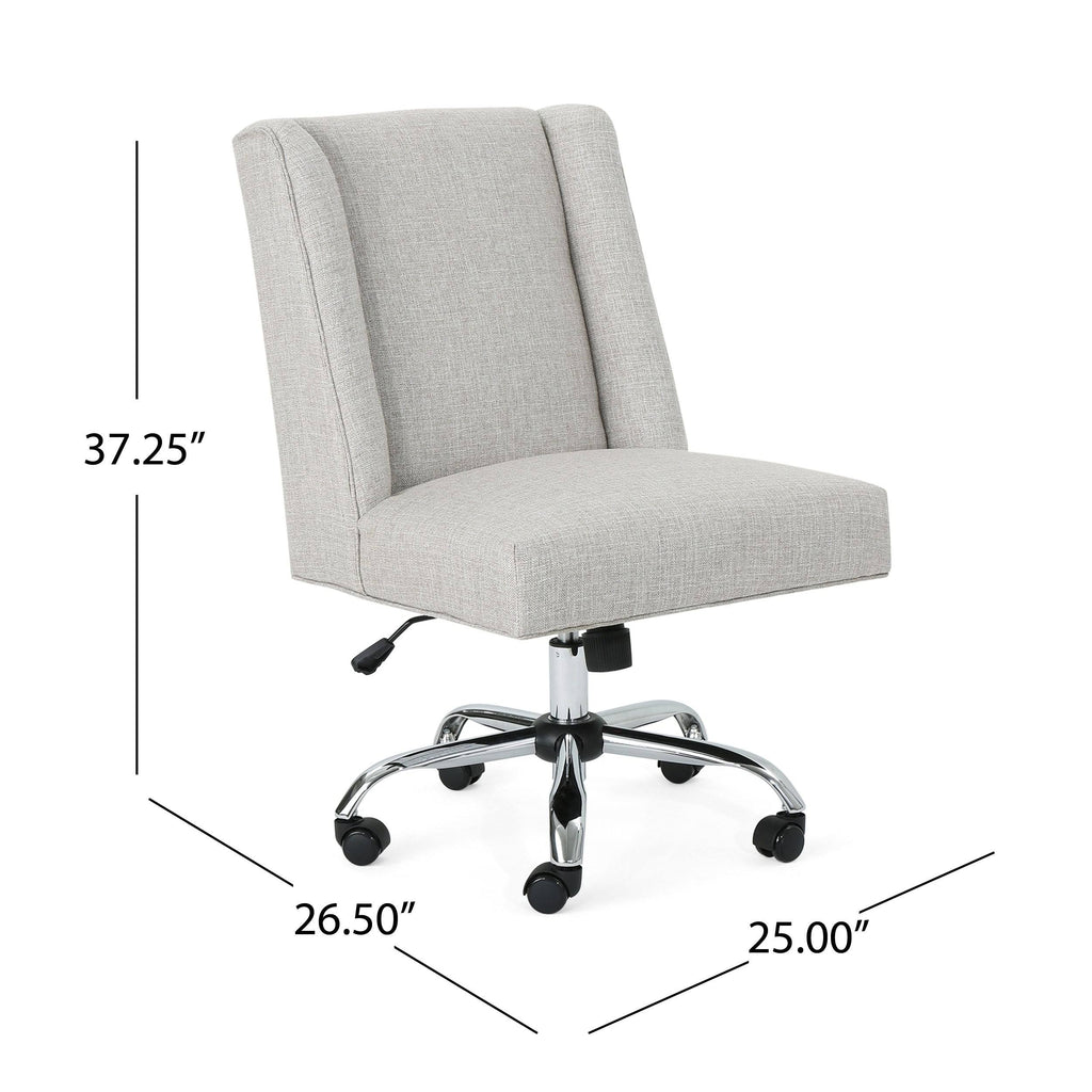 Gray and Chrome Office Chair Q247518
