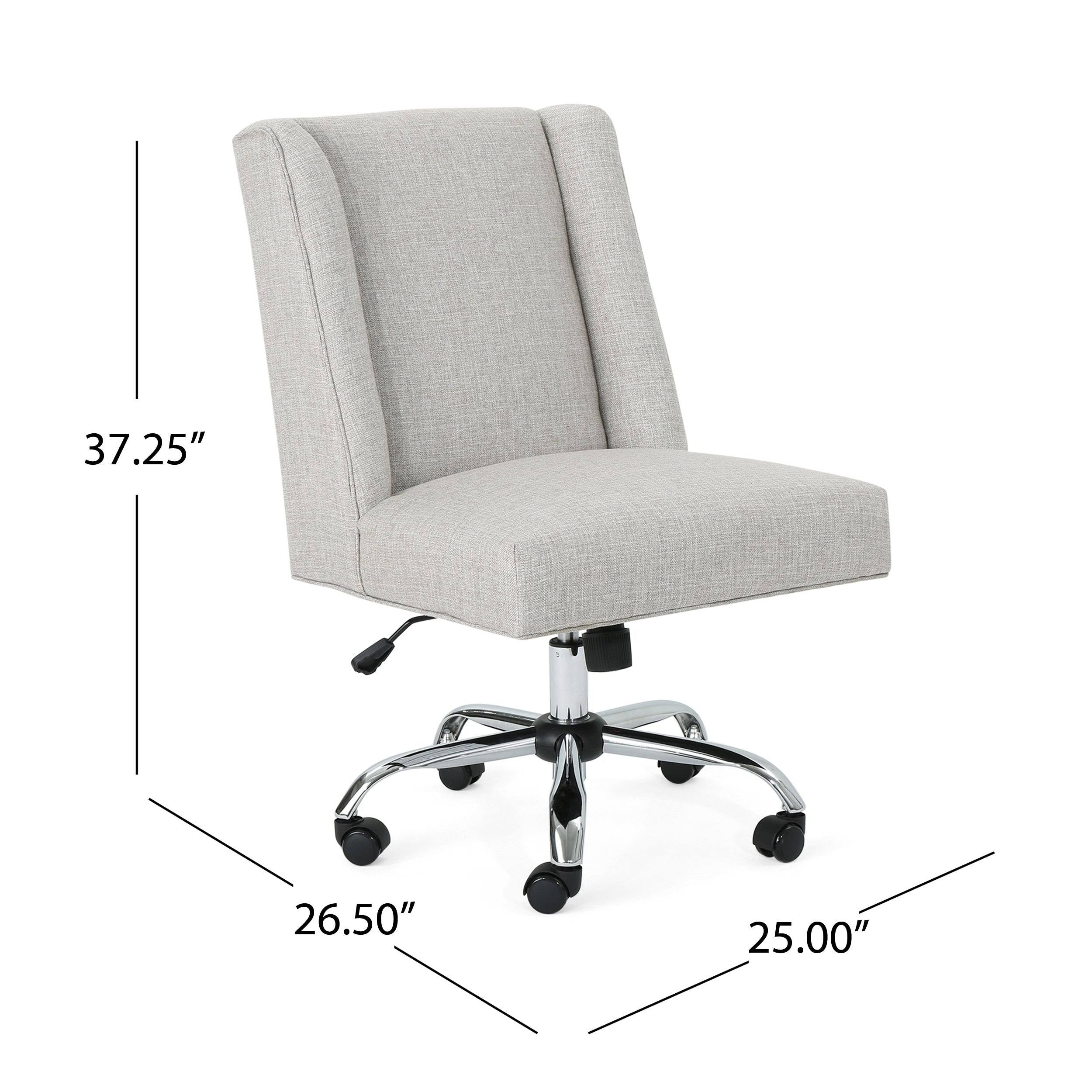 Gray and Chrome Office Chair Q247518