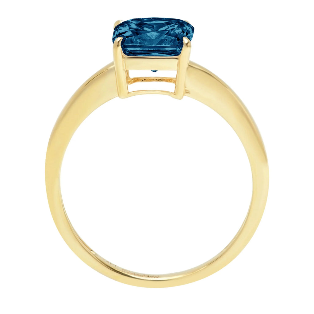18K Yellow Gold Solitaire Ring D7103