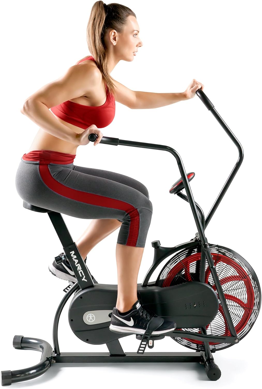 Red and Black Fan Exercise Bike Y2729