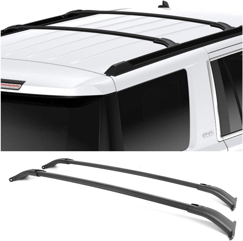 Black Aluminum Roof Rack Cross Bar Pack of 2 V1085