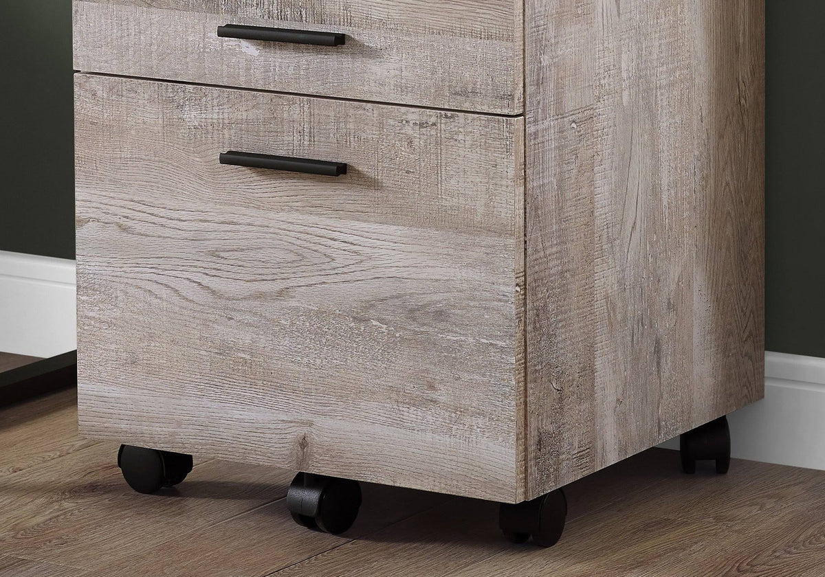 Grey Particle Board and MDF Filing Cabinet with 3 Drawers U4830
