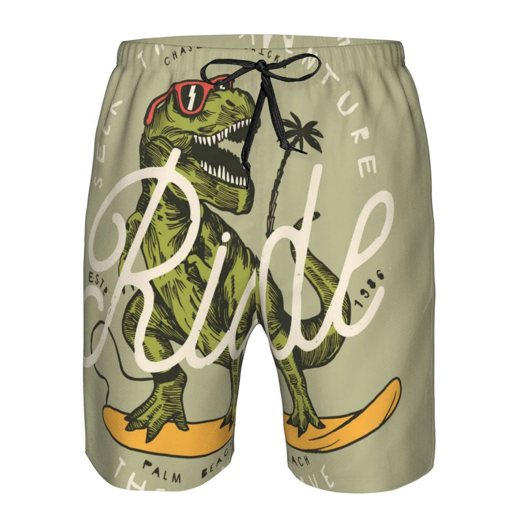 Vintage Hawaiian Casual Summer Beach Shorts with Pockets Z4885