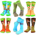 6 Pair Cartoon Safari Animal Crew Socks Z75514