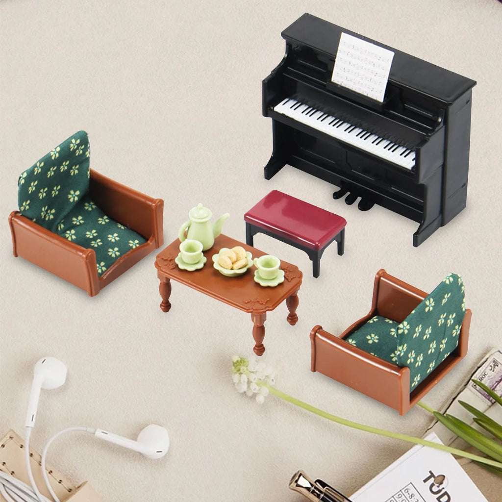 Miniature Dollhouse Furniture Kitchen Play Set with Refrigerator D1532