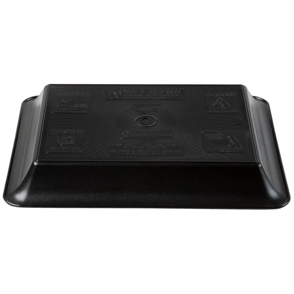 Black Plastic Rectangular Cater Tray - 25/Case Z594194