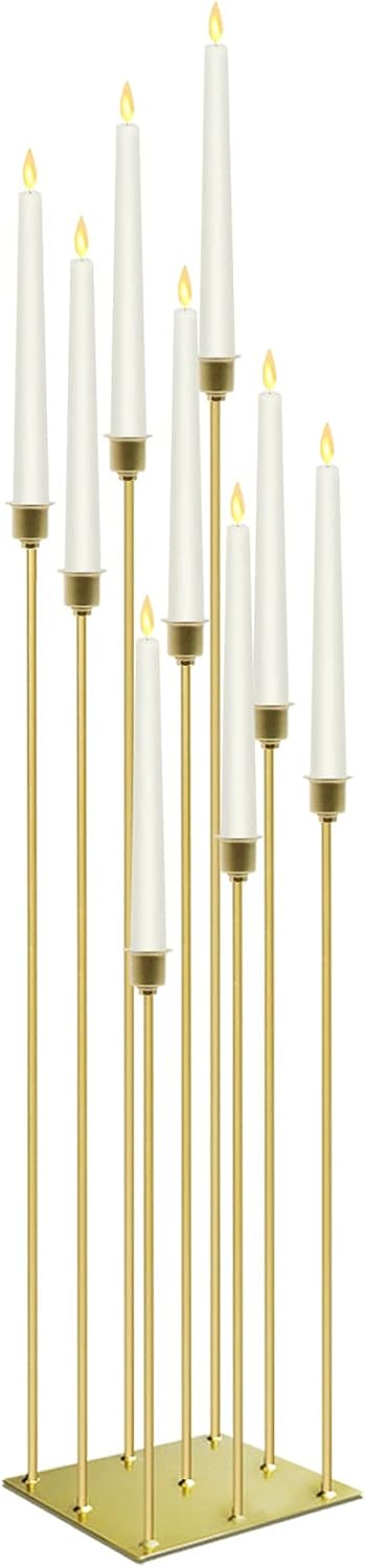 Gold Tall Floor Candelabra Iron R310486
