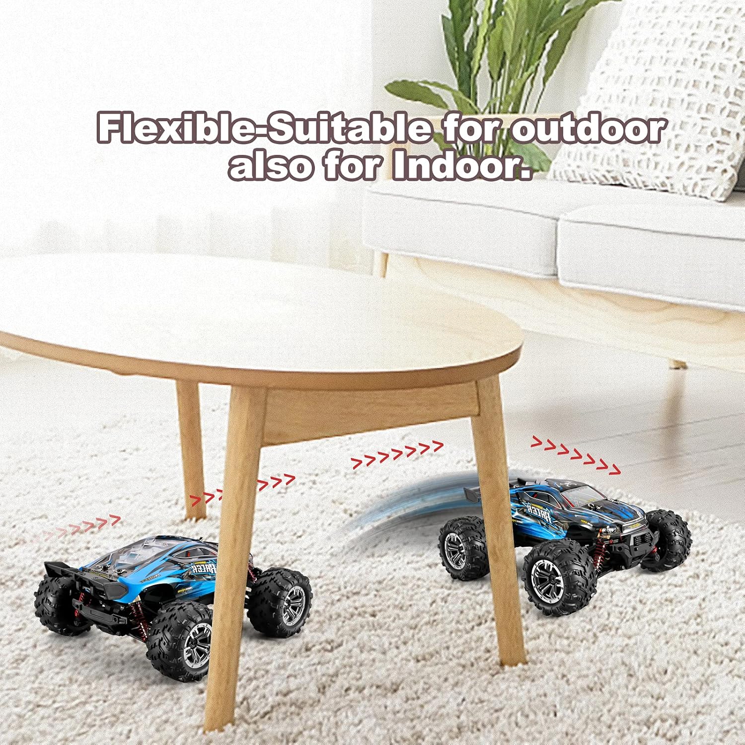 RC Car 4WD Waterproof Off Road Monster Truck with 2 Batteries D700