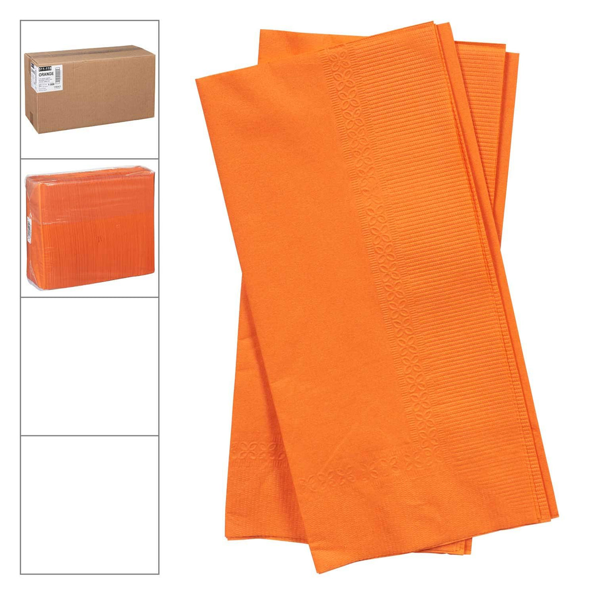 Orange 2-Ply Paper Dinner Napkin - 1000/Case C62534