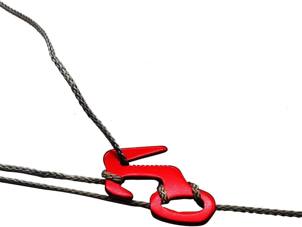 Gray HMWPE Tent Guyline Rope with Mini Reel L828