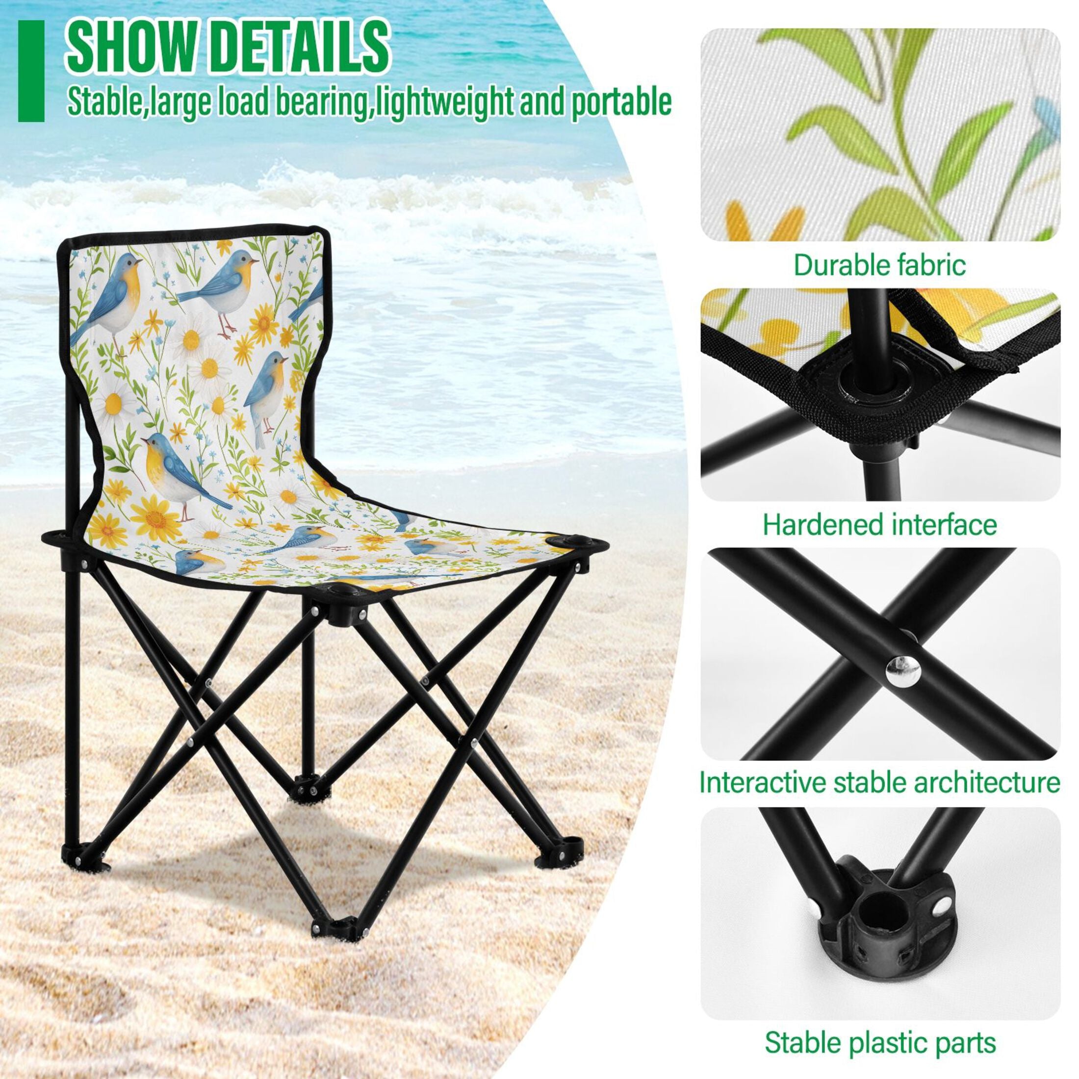 Portable Camping Chair with Carry Bag Y49048