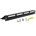 CAT6 24 Ports Patch Panel, Rack Mount, 1U, 19 inch, RJ45 Ethernet, 15u Gold Plated, Pack of 2 B7501