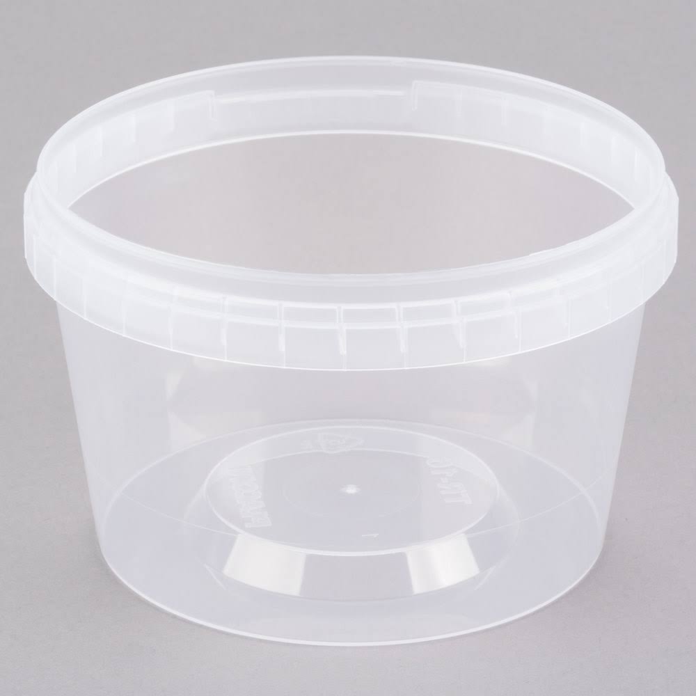16 oz Clear Tamper Resistant Deli Container - 500/Case K459577