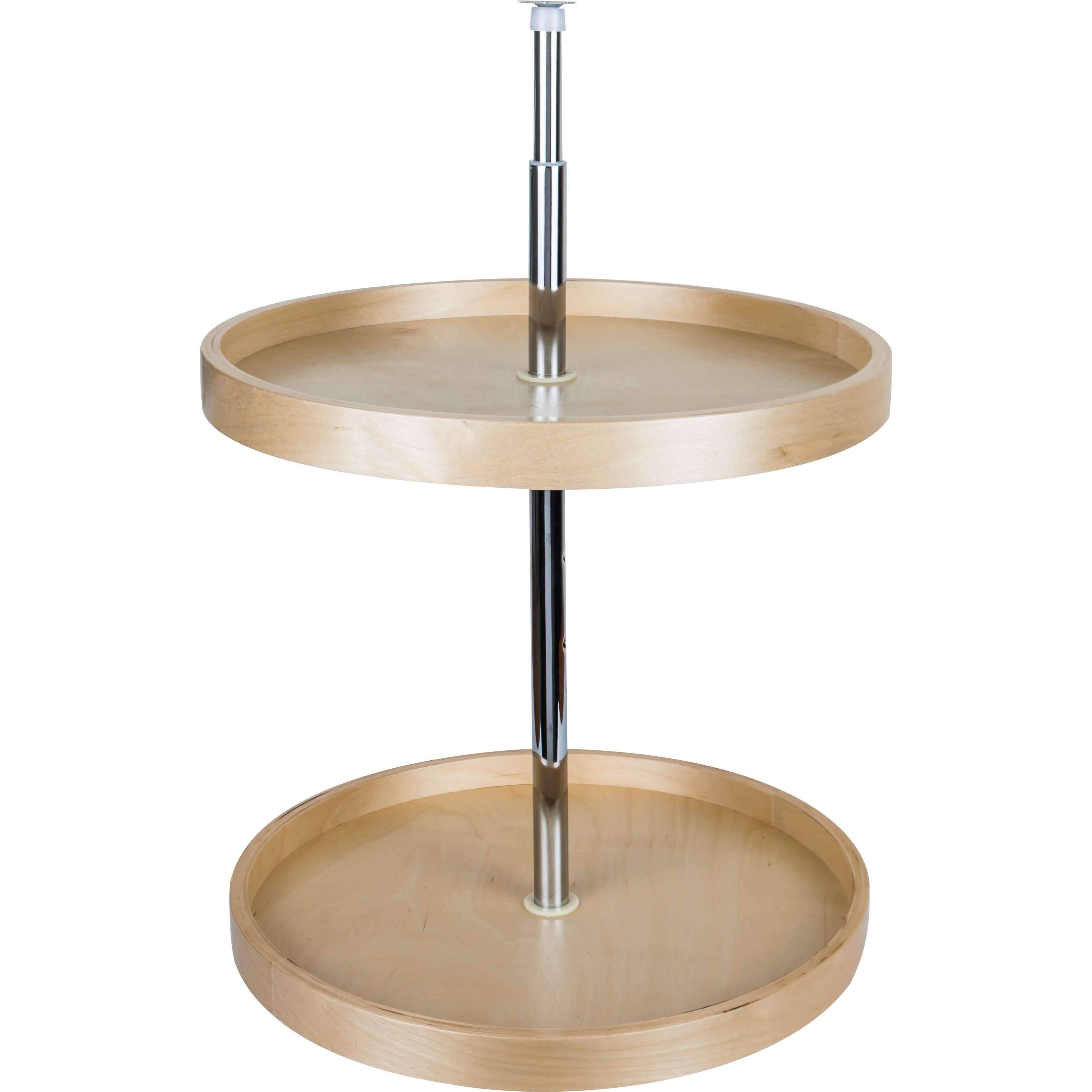 24 inch Round Banded Lazy Susan Set with Adjustable Pole J474