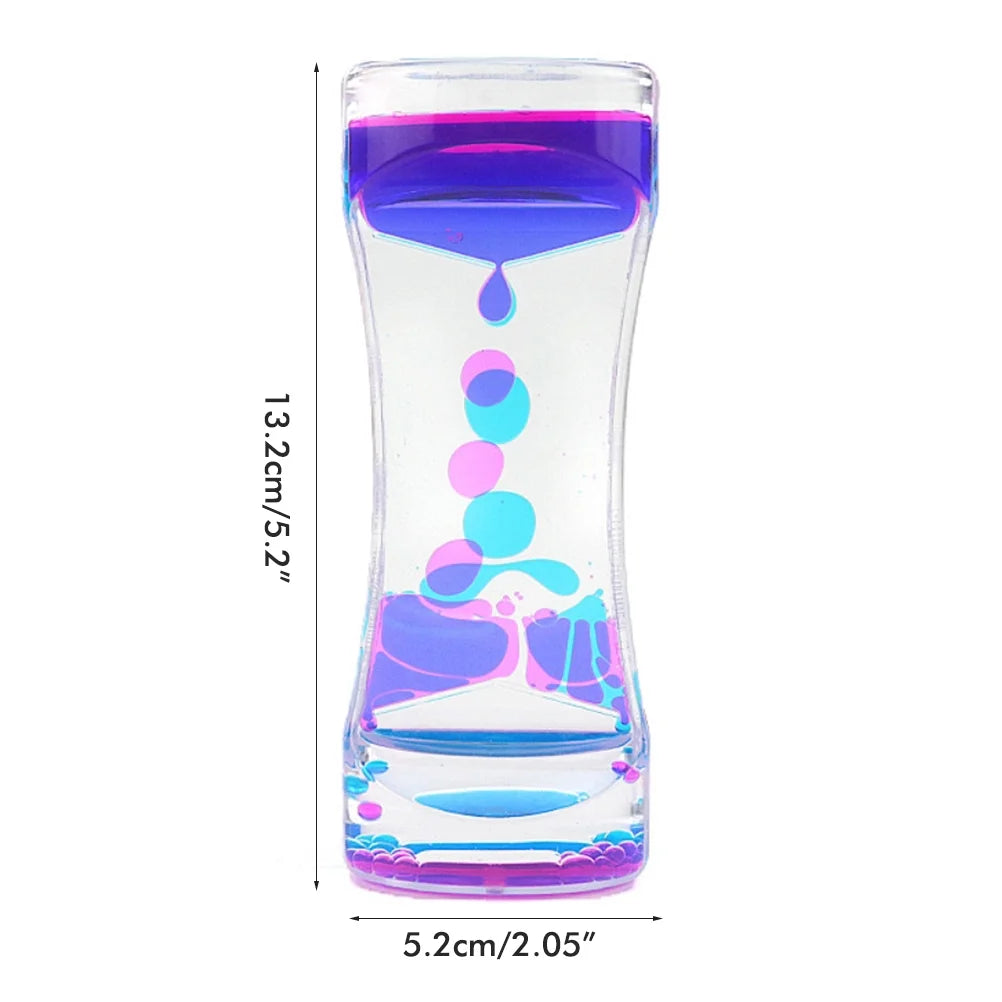 Colorful Liquid Motion Timer Oil Hourglass Toys X7951