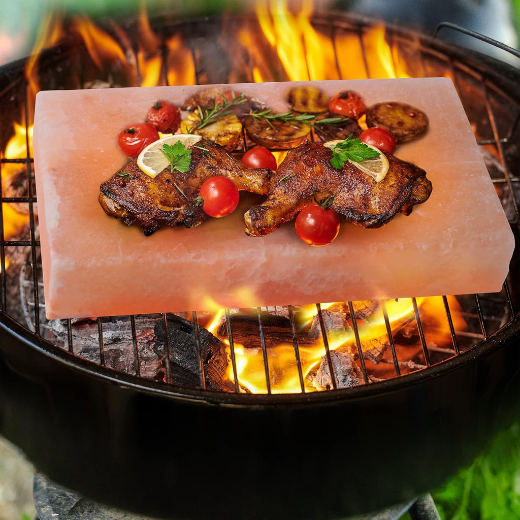 Himalayan Salt Block with Stainless Steel Holder Q303
