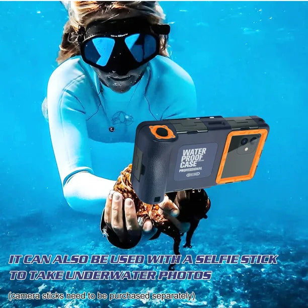 Waterproof Protective Case for Phones Up to 6.9 Inch with Lanyard S47378