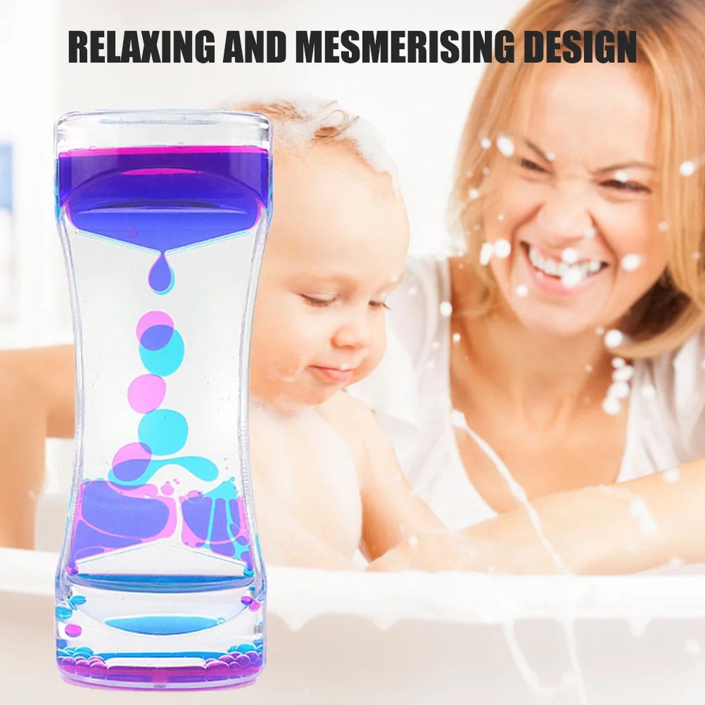 Colorful Liquid Motion Timer Oil Hourglass Toys X7951