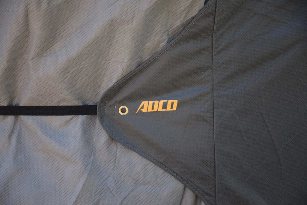 Gray/White Fifth Wheel Trailer Cover Q309