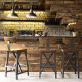Amber Graphite Barstool with Back U6935