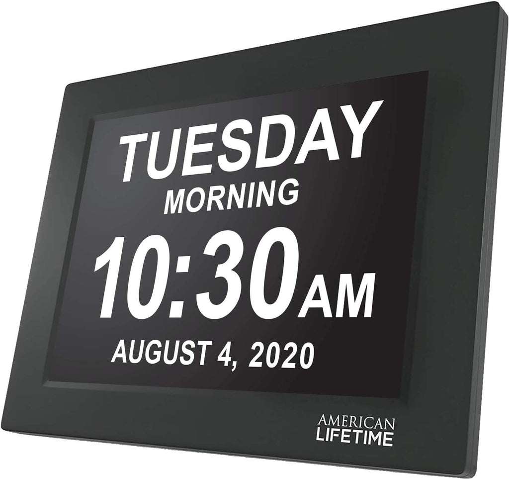 Large Digital Clock with Date and Day of Week (White) Q94004