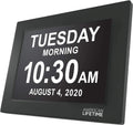 Large Digital Clock with Date and Day of Week (White) Q94004