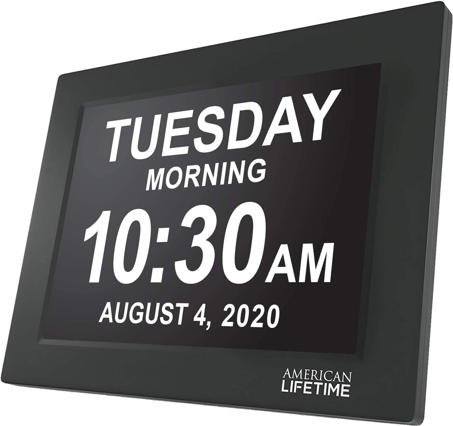 Large Digital Clock with Date and Day of Week (White) Q94004