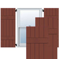 18 in. x 51 in. Real Wood Western Red Cedar Board and Batten Shutters Pair Y695930