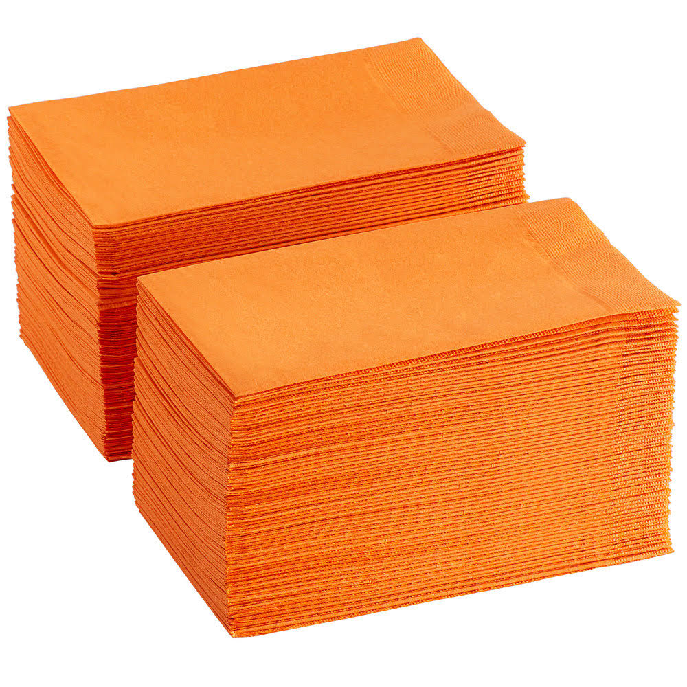 Orange 2-Ply Paper Dinner Napkin - 1000/Case C62534