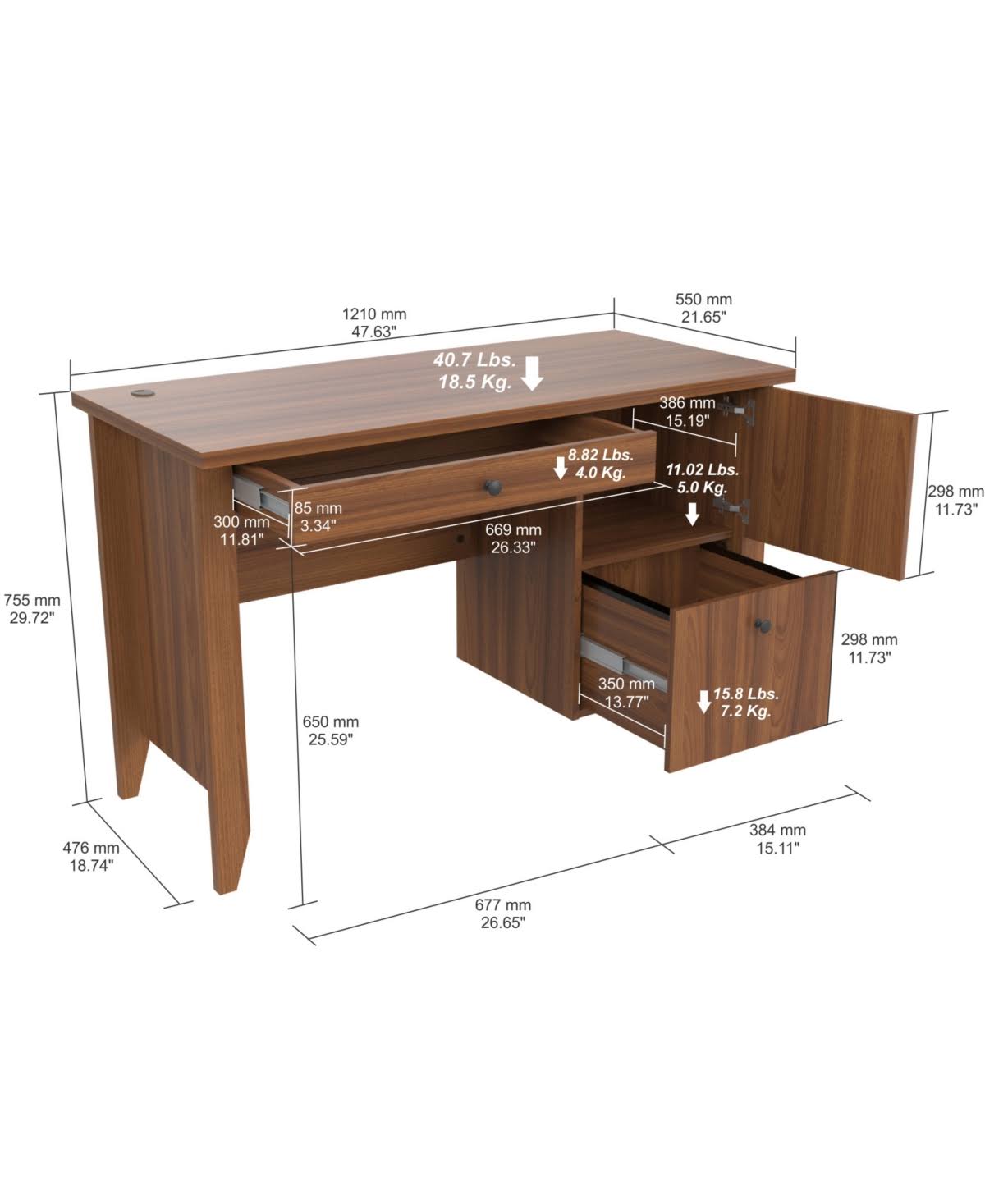 Bradford Computer Writing Desk V737