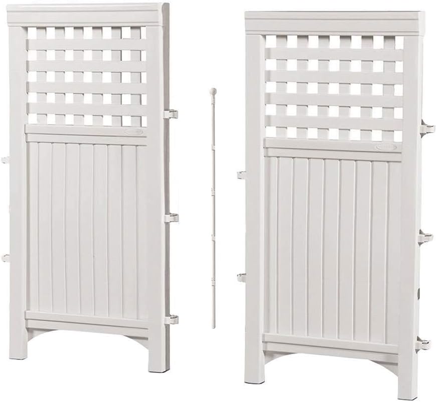White 8 Panel Yard Screen Enclosure Fence T7686