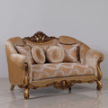 Golden Bronze Wood Trim Loveseat S731