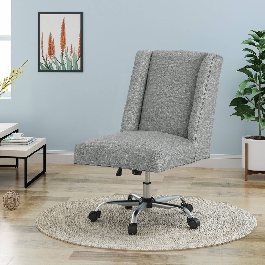 Gray and Chrome Office Chair Q247518