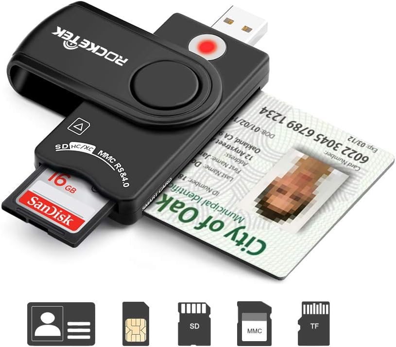 USB Smart Card Reader with SDHC/SDXC/Micro SD Card Slot C92109