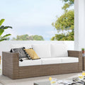 Cappuccino White Outdoor Patio Sofa Q60909