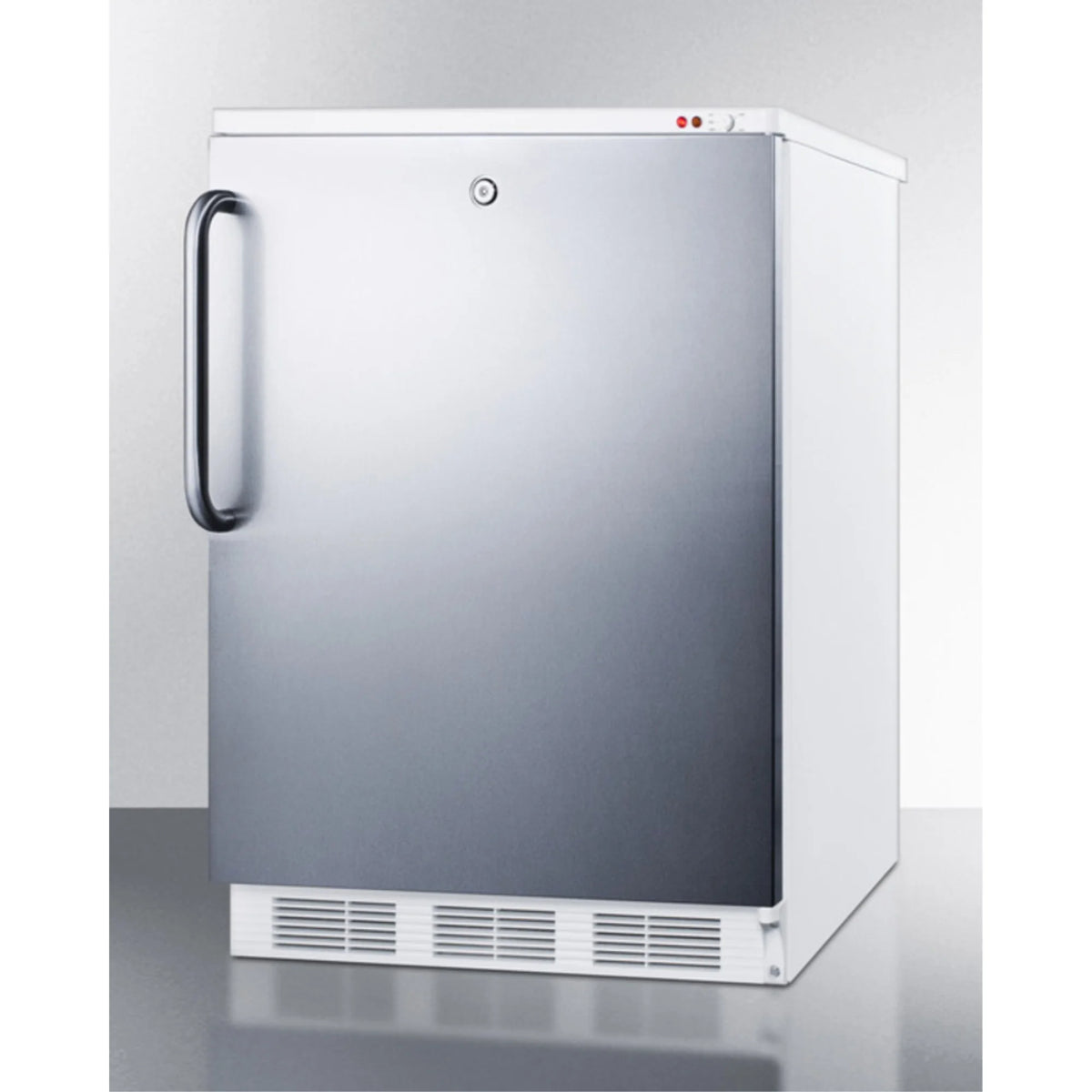 Freestanding Medical All-Freezer with Lock, Stainless Steel Door Q6284